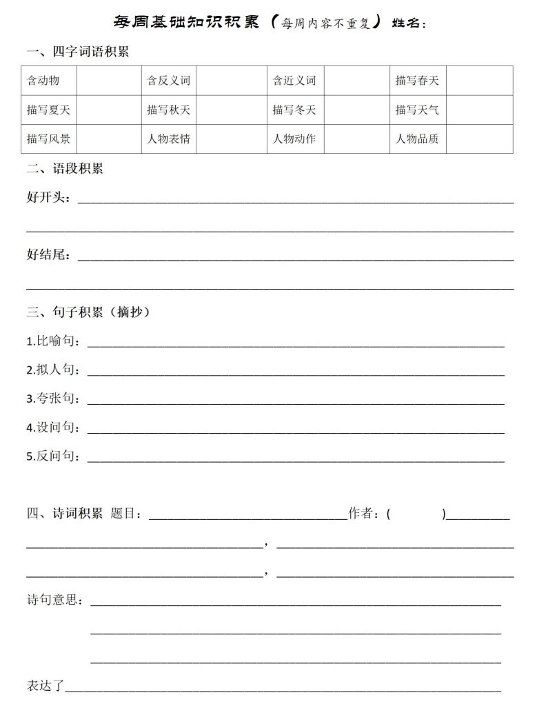 每周基础知识积累