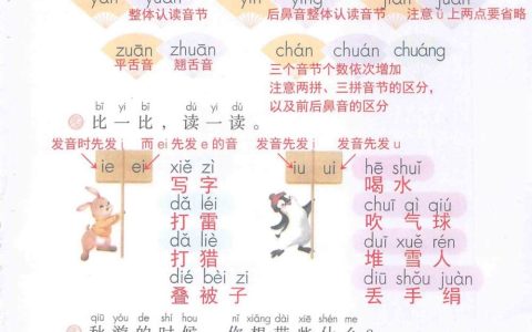 一年级上册《语文园地三》课堂笔记全文