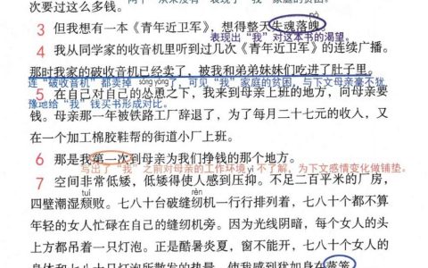 《慈母情深》课堂笔记全文