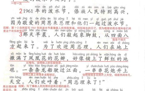 《难忘的泼水节》课堂笔记全文