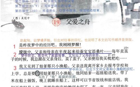 《父爱之舟》课堂笔记全文
