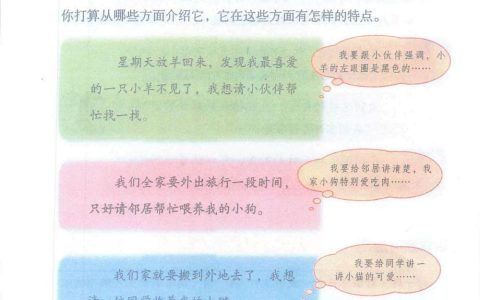 习作《我的动物朋友》课堂笔记全文