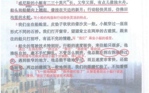 《威尼斯的小艇》课堂笔记全文