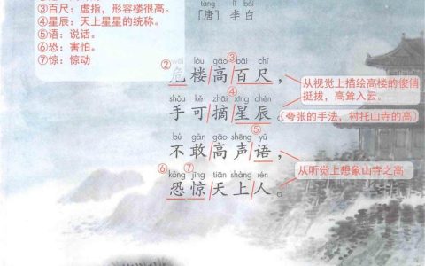 二年级上册《古诗二首》课堂笔记全文