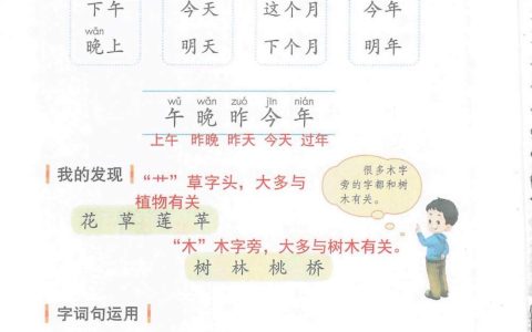 一年级上册《语文园地五》课堂笔记全文