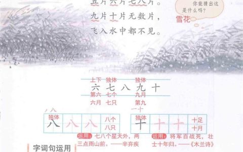 一年级上册《语文园地一》课堂笔记全文