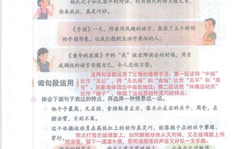 五年级下册《语文园地八》课堂笔记全文