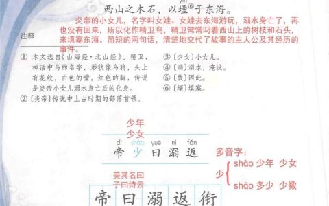 《精卫填海》课堂笔记全文