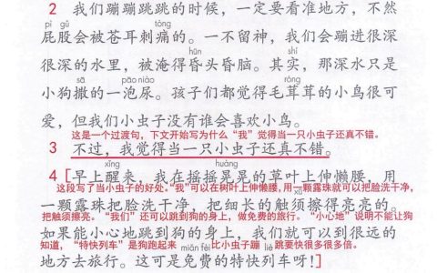 《我是一只小虫子》课堂笔记全文