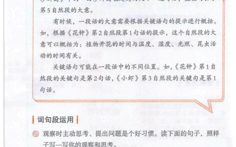 三年级下册《语文园地四》课堂笔记全文