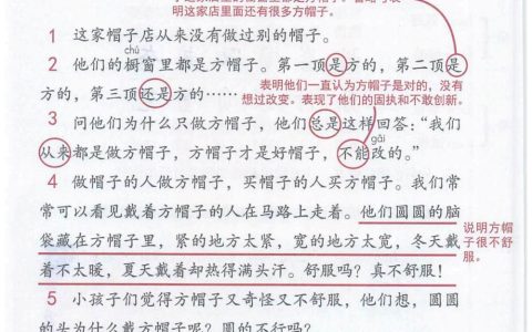 《方帽子店》课堂笔记全文