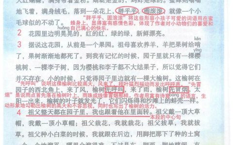 《祖父的园子》课堂笔记全文