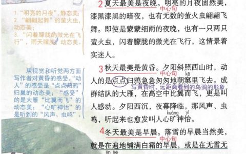 《四季之美》课堂笔记全文