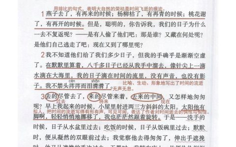 《匆匆》课堂笔记全文